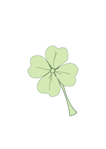 Four-leaf clover drawing